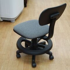 ワークチェア 昇降式 幅47×奥行50×高さ75～86cm フットレスト グレー OAチェア オフィスチェア 札幌市 清田区 平岡の画像