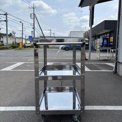 サカエ SAKAE ステンレス 3段ワゴン 移動ワゴン キャスター付きの画像