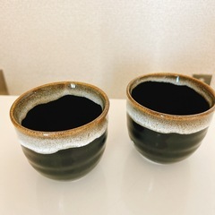 湯呑み カップ ペア お茶 お湯呑み 黒の画像