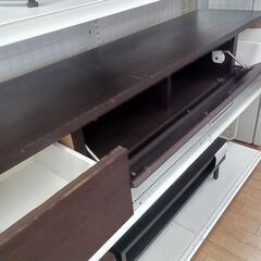 ★リユースのサカイつくば店★TK6258  TVボード ダークブラウン H32×D43×W174 クリーニング済みの画像