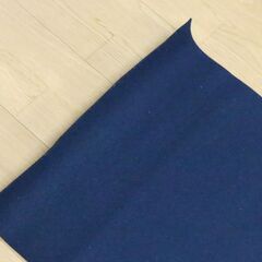 高級下敷　あかね毛氈？　濃紺　半切判　横45㎝×縦147.5㎝　習字　書道　中古品の画像