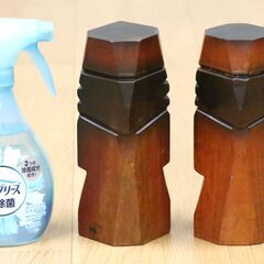 こけし　2体　直径8㎝×高さ18.5㎝　置物　インテリア　中古品の画像
