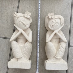 バリ風オブジェ、サロン、おしゃれ小物、バリニーズカップル、ハワイアン小物 の画像