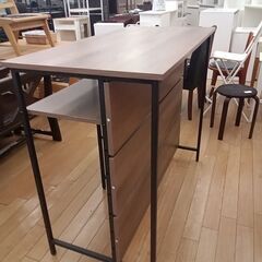 ★リユースのサカイつくば店★TK6263  カウンターテーブル ブラウン H100×D60×W120 クリーニング済みの画像