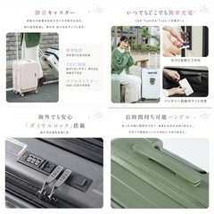 【未使用】大容量スーツケース  拡張可能 US
Bポート付きの画像