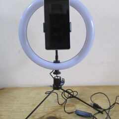 リングライト　スマホホルダー　ミニ三脚付き　調光可能の画像