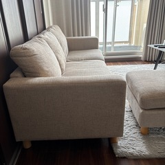 ソファ 3人掛け ベージュの画像
