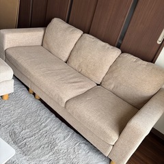 ソファ 3人掛け ベージュの画像