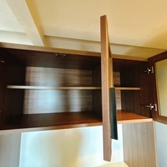 食器棚 オーク レンジボード 収納たくさん 木製　 の画像