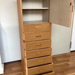 キャビネット付きチェスト【町田市再生家具】251506の画像