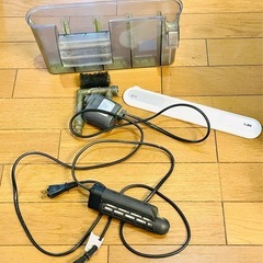 水槽と濾過(GEXSLIMフィルター)ヒーター類　交換用濾過材(¥200)←こちら不要の場合は0円です の画像
