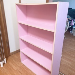 4段カラーボックス　ピンクの画像