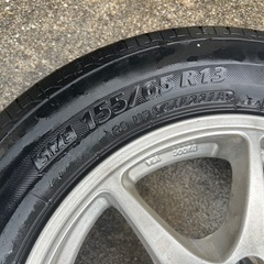 155/65R13 社外ホイール国産タイヤ4本セットの画像