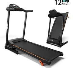 OneTwoFit ルームランナー ランニングマシン 家庭用 電動 静音 12種類のプログラム 歩行面サイズ大 トレッドミル 健康器具 コンパクト 時速0.8~12km 折りたたみ 移動キャスター 日本語説明書付の画像