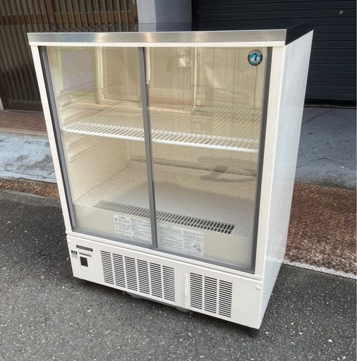 【動確済み】2019年 ホシザキ 業務用冷蔵ショーケース SSB-85CL2 220L 100V 850×550×1080 縦型ショーケース ドリンク冷蔵 瓶ビール 大阪