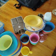 食器お弁当箱プラスチックコップセットの画像