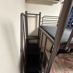 階段付きロフトベッドの画像