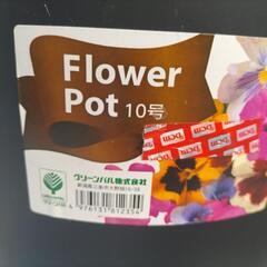 フラワーポットと鉢受けプレート（キャスター付き）の画像