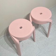 Francfranc スツール2点（ピンク）の画像