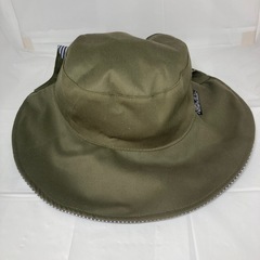 帽子 リボン カーキ レディースの画像