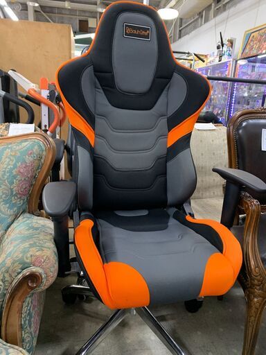 ★来店限定★　Bauhutte バウヒュッテ ゲーミングチェア RS-800RR-OR 中古品 リクライニングチェア