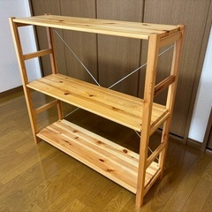 無印良品パイン材ユニットシェルフ 奥行25cm•86cm幅•小の画像