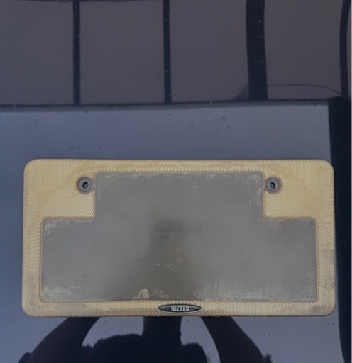 希少 配送可 フルカバータイプ ウィザード wizard ナンバーカバー 黄ばみ