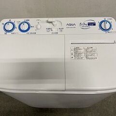高年式 2025年製 AQUA/アクア 二槽式洗濯機 5.0㎏ 抗菌ビッグパルセーター ステンレス脱水槽 AQW-N501 中古家電 店頭引取歓迎 R9865の画像