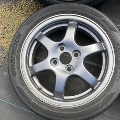 鍛造　トヨタ純正ホイール 15インチ 5J 4H PCD100 +45 165/55R15★軽量 鍛造 4穴 15×5J 10プリウス ガンメタ再塗装 軽自動車 TE37の画像