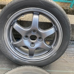 鍛造　トヨタ純正ホイール 15インチ 5J 4H PCD100 +45 165/55R15★軽量 鍛造 4穴 15×5J 10プリウス ガンメタ再塗装 軽自動車 TE37の画像