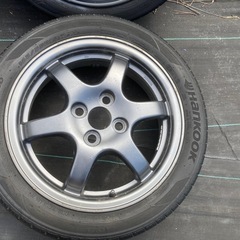 鍛造　トヨタ純正ホイール 15インチ 5J 4H PCD100 +45 165/55R15★軽量 鍛造 4穴 15×5J 10プリウス ガンメタ再塗装 軽自動車 TE37の画像