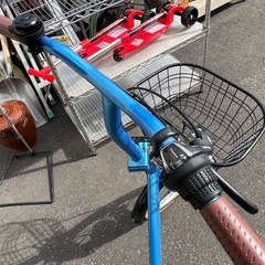 (DB) 20インチ HOOVER 折りたたみ 自転車 防犯登録解除済 LEDオートライト 6段変速 カゴ付き サドルきれい！ 中古品 ①の画像