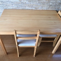 IKEAオフィスデスク+ダイニングテーブル&チェアの画像