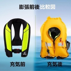 新品　ティニーシー　ライフジャケット 釣り フローティングベスト 手動/自動膨張救命胴衣 大人用の画像