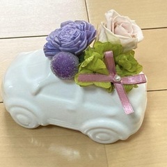 【8/25迄】車 造花 アーティフィシャルフラワー 置物の画像