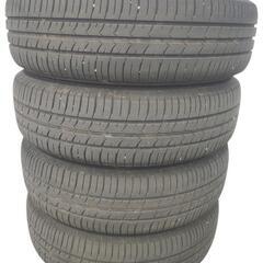 三菱 ekワゴン(LA−H81W)純正13㌅アルミホイールとサマータイヤ(GOODYEAR EfficientGrip ECO )の4本セットの画像