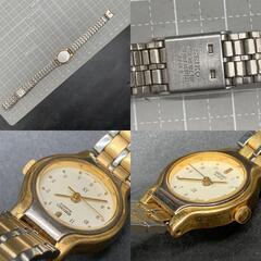 I366　不動 セイコー クオーツ腕時計 Seiko SX V401-0281 レディースウォッチ　ゴールドシルバーコンビネーションの画像