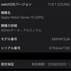 Apple Watch series10 ジェットブラック　アルミニウム　42mm GPSの画像