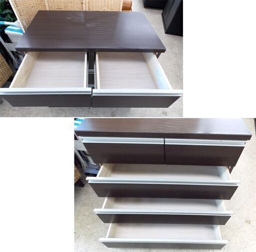 ローチェスト 4段 ブラウン チェスト 900×500×840mm ニトリ イーグル3