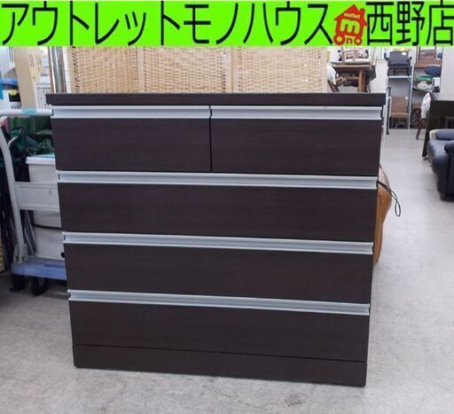 ローチェスト 4段 ブラウン チェスト 900×500×840mm ニトリ イーグル3 茶系 たんす NITORI 札幌 西野店