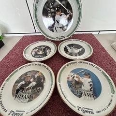 中販紅　【Week】 未使用近　阪神タイガース　桧山進次郎　記念皿　1992〜2013年　現状渡し　08-23-06 の画像