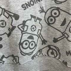 USJ ミニオン ボブ フリースパーカー グレーの画像