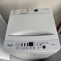洗濯機　ハイセンス　2021年製の画像