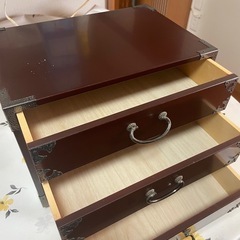 【1500円】和風三段小箪笥（横30×高さ24×奥行20cm）収納箱の画像