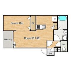 258🉐🈳💜新築×１LDK🏠初期費用10万円台🔥敷金礼金な…