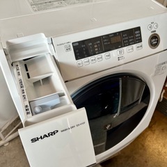 【武蔵小山店】　SHARP 洗濯機 ドラム式洗濯乾燥機 シャープ ES-H10F プラズマクラスター ドラム式 ヒートポンプ式 洗濯10kg 乾燥6kg 中古洗濯機 一人暮らし ファミリー向け SHARP washer dryer drum式 drum式washer drum式dryer high capacity heat pump washer comboの画像