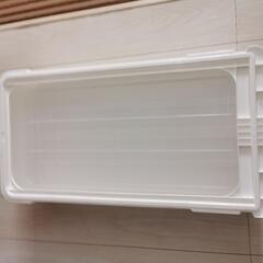 【4個セット】衣装ケース 幅38×高さ17×長さ74cm ホワイト×透明 引き取り限定の画像