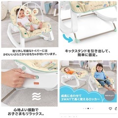 フィッシャープライス(fisher price) サンリオベビー(Sanrio Baby)インファント・トドラーロッカー 3WAY ベビーラック&ロッキングチェア 【0か月~18kgまで】【日本正規品】【ベビーチェア】の画像