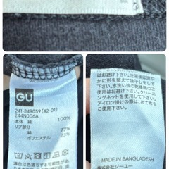 GU コットンスムースクルーネックTシャツ Lサイズ☆の画像