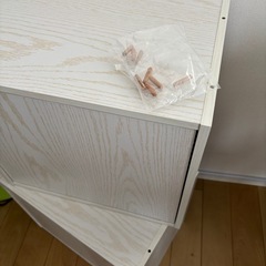 【2個セット】扉付きカラーボックス/キューブBOXの画像